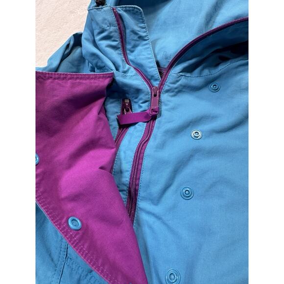 Vintage Patagonia Women’s Anorak Pullover Hooded Windbreaker Teal Size 10 . - Picture 4 of 10